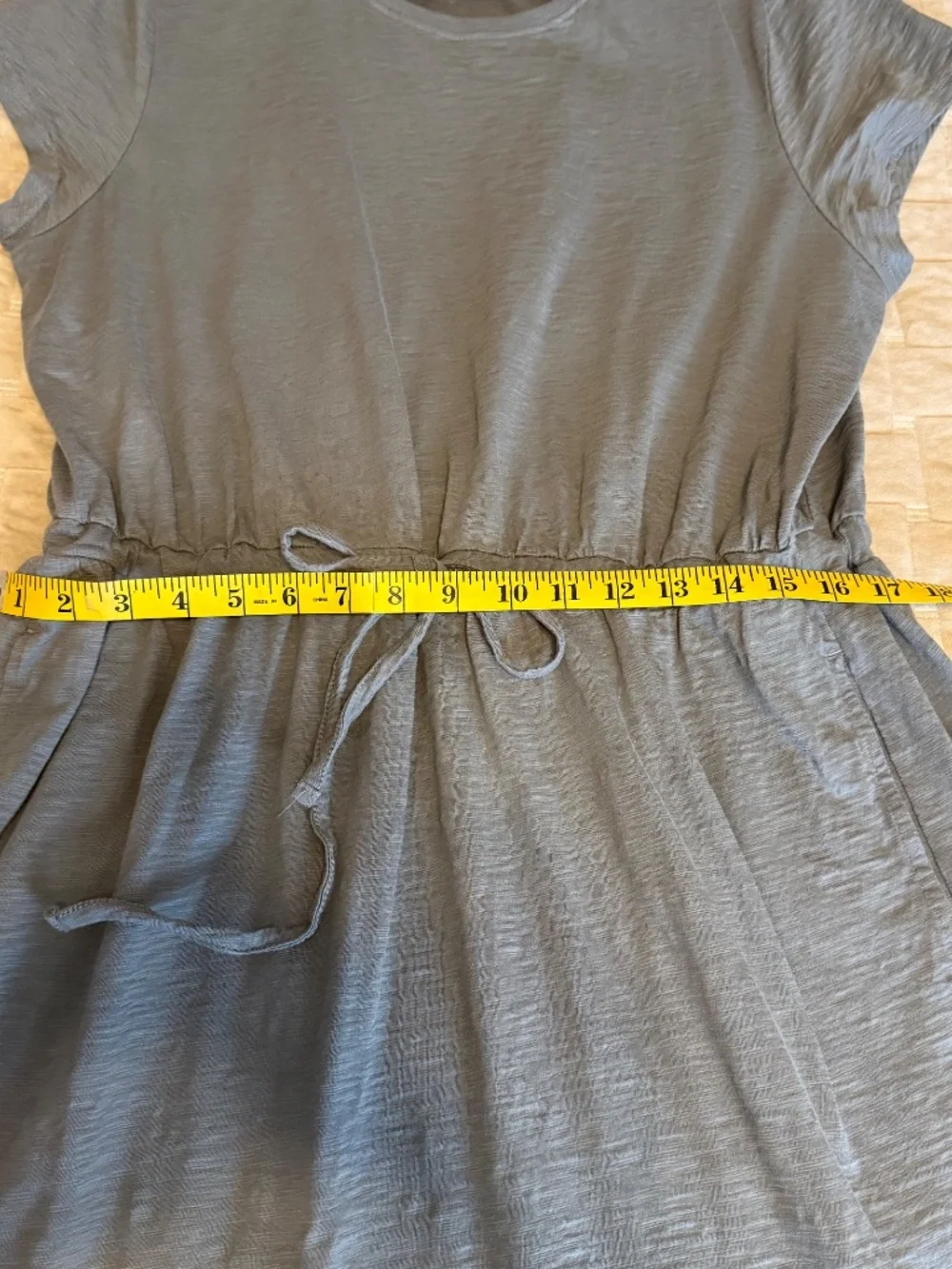 "Pact" certified organic: sage green capped sleeve midi dress; X-Large - Picture 4 of 9